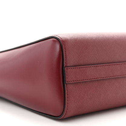 Prada Saffiano Soft Calfskin Small Zippered Tote Cerise 8 of 12