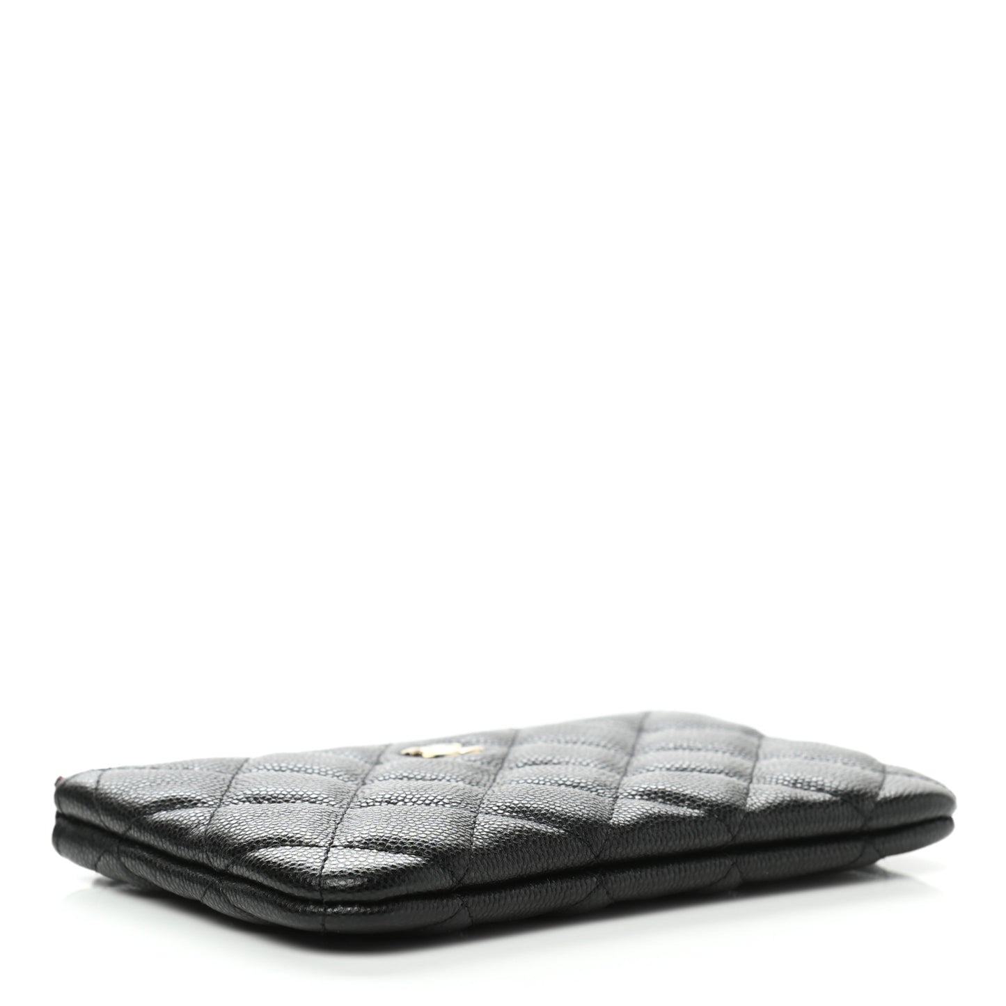 Caviar Quilted Small Cosmetic Case Black