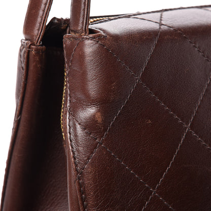 Chanel Lambskin Diamond Stitched Shoulder Bag Brown 16 of 22