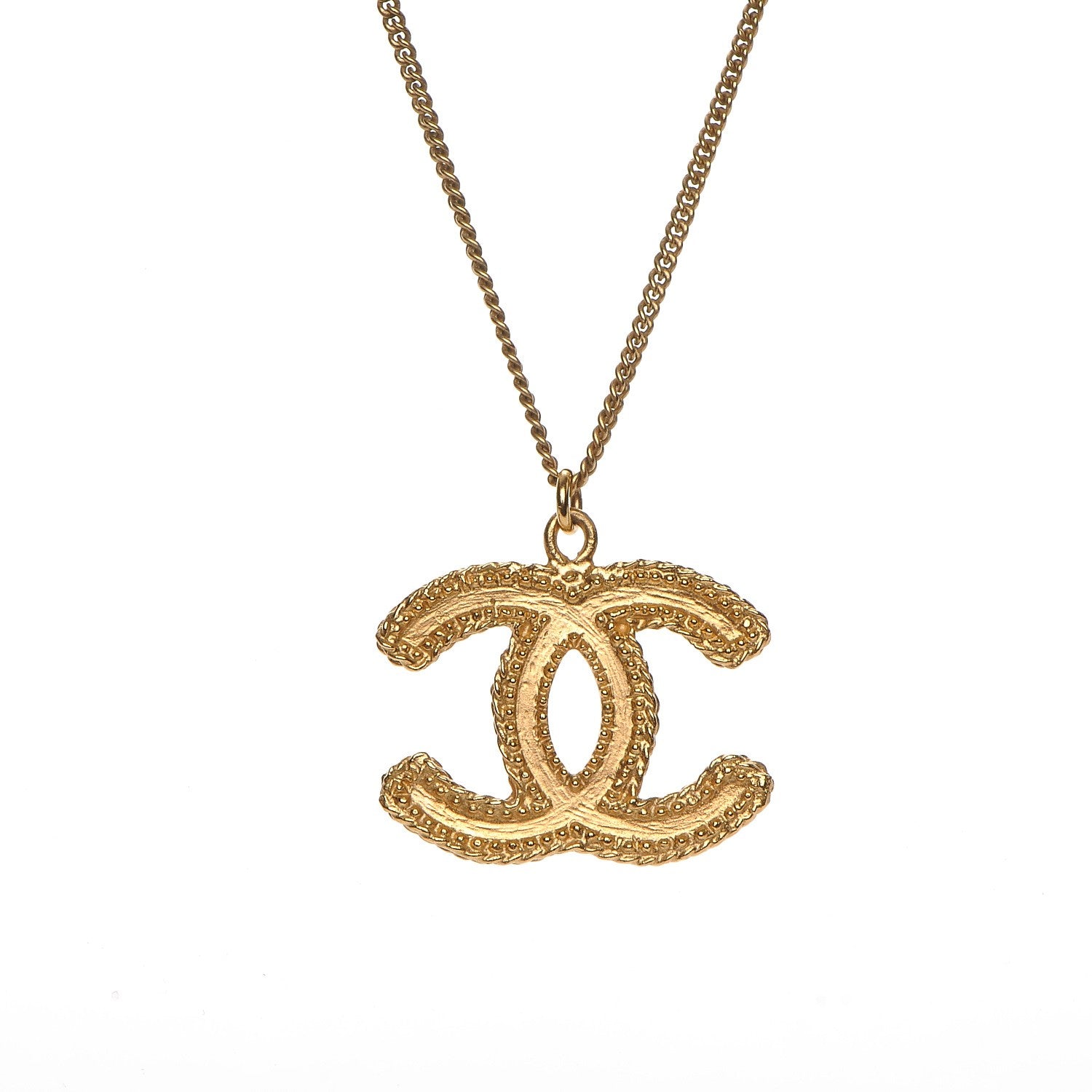 Chanel CC Pendant Necklace Gold 3 of 5