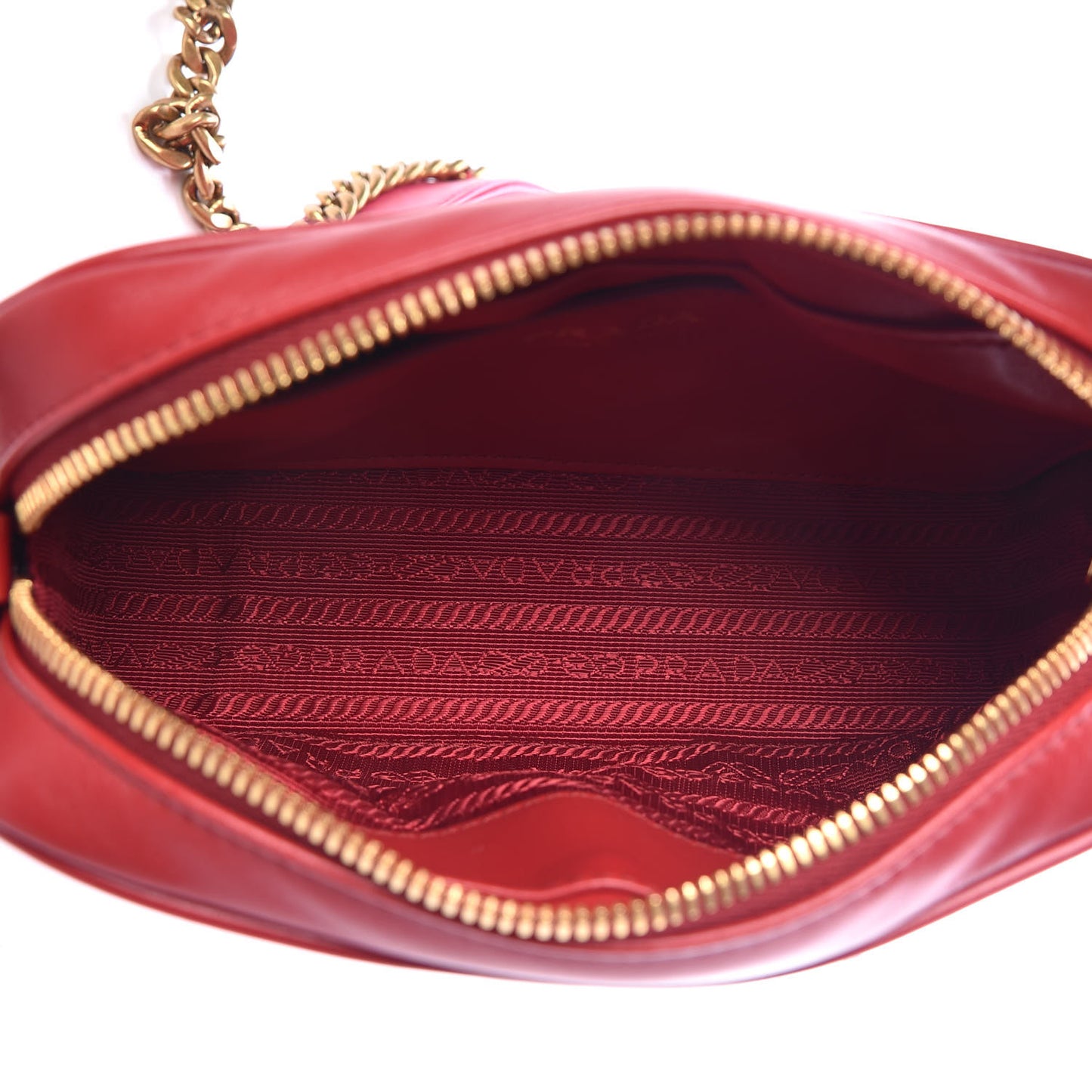 Soft Calfskin Diagramme Crossbody Bag Rosso