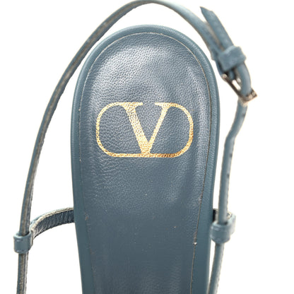 Valentino Garavani Calfskin Tonal Vlogo Slingback 80mm Pumps 39.5 Amadeus 7 of 11
