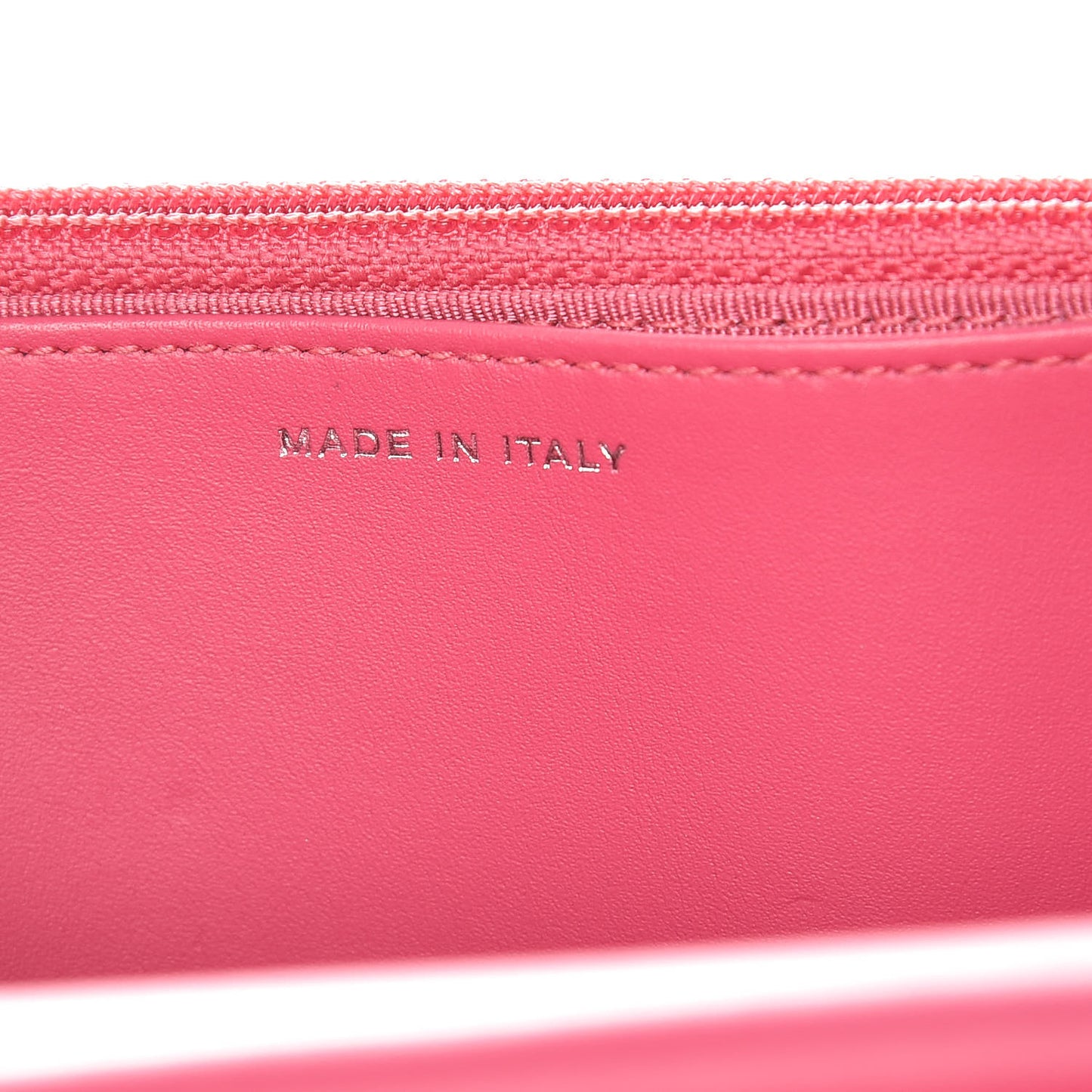 Patent Quilted Wallet On Chain WOC Dark Pink