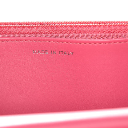 Chanel Patent Quilted Wallet On Chain WOC Dark Pink 7 of 11