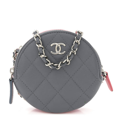 Chanel Lambskin Quilted Round Clutch With Chain Multicolor 1 of 14