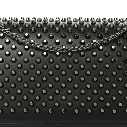 Christian Louboutin Calfskin Patent Spikes Paloma Clutch Black 8 of 10