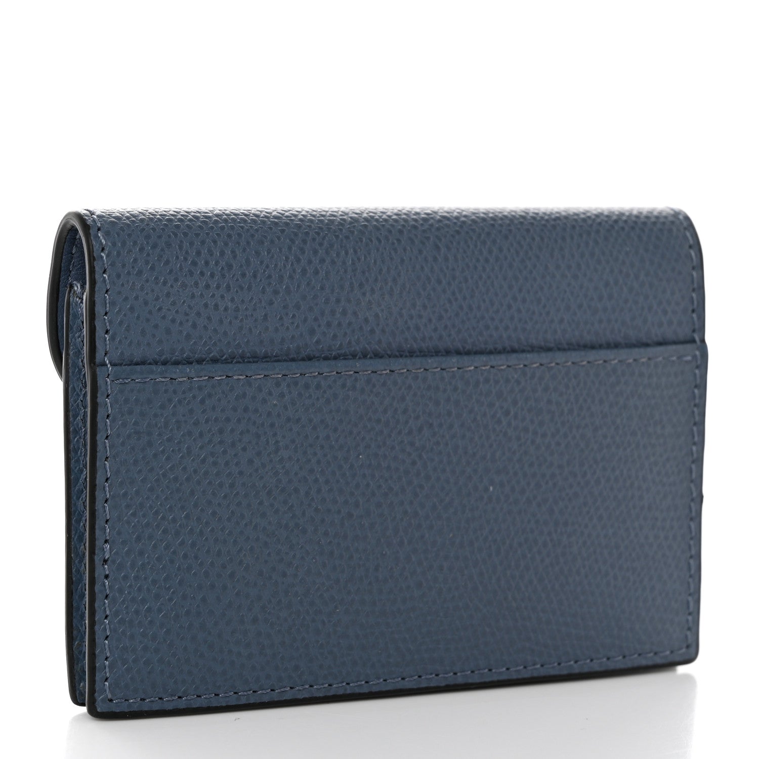 Christian Dior Grained Calfskin Saddle Card Holder Navy 3 of 10