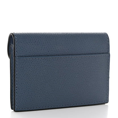Christian Dior Grained Calfskin Saddle Card Holder Navy 3 of 10