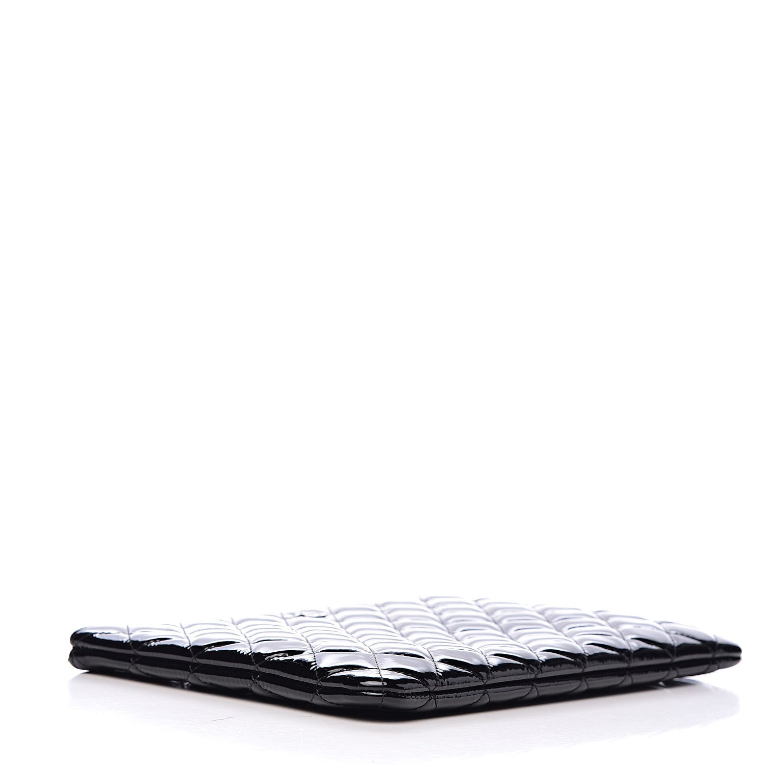 Chanel Patent Calfskin Quilted Medium Cosmetic Case Black 4 of 7