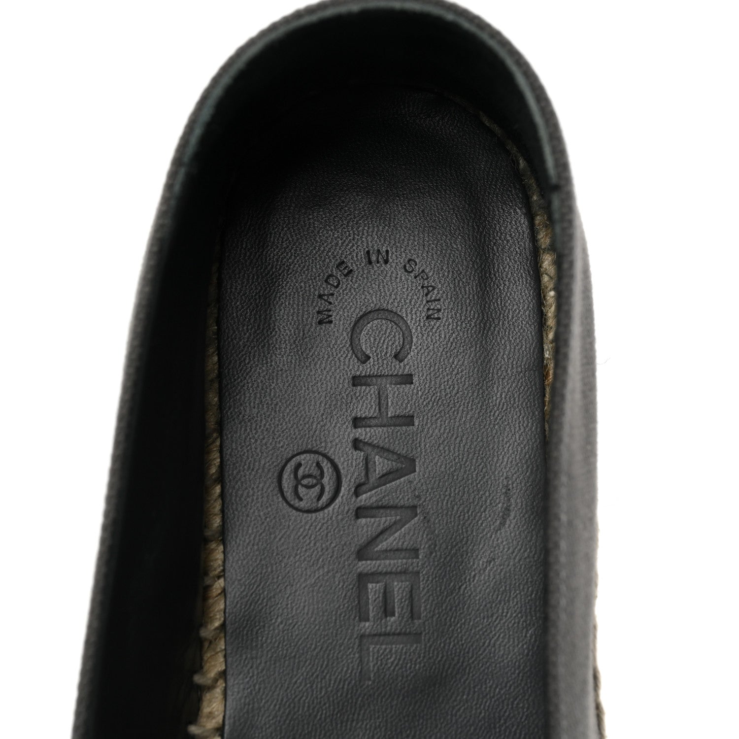 Chanel Canvas Grosgrain CC Espadrilles 38 Grey Black 7 of 8