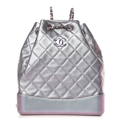 Chanel Iridescent Lambskin Calfskin Quilted Gabrielle Backpack Light Purple 1 of 10