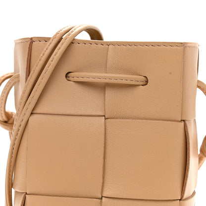 Bottega Veneta Nappa Maxi Intrecciato Mini Cassette Bucket Bag Almond 6 of 8