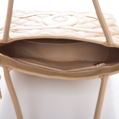 Chanel Caviar Quilted Medallion Tote Beige 5 of 12