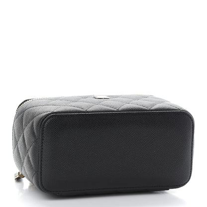 Chanel Caviar Quilted Small Vanity Case With Chain Black 4 of 9
