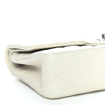 Chanel Caviar Quilted Medium Double Flap White 8 of 9