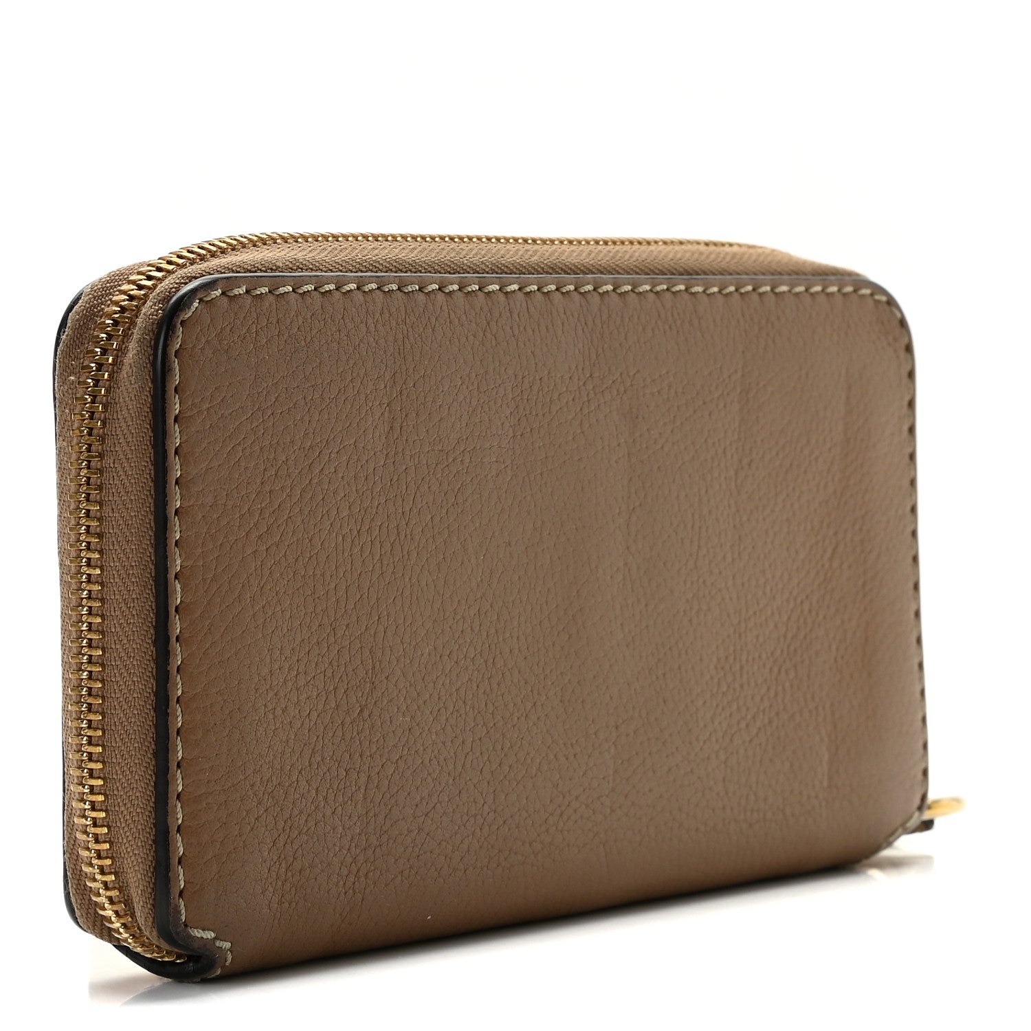Chloe Grained Calfskin Marcie Long Zip Around Wallet Nut 4 of 13