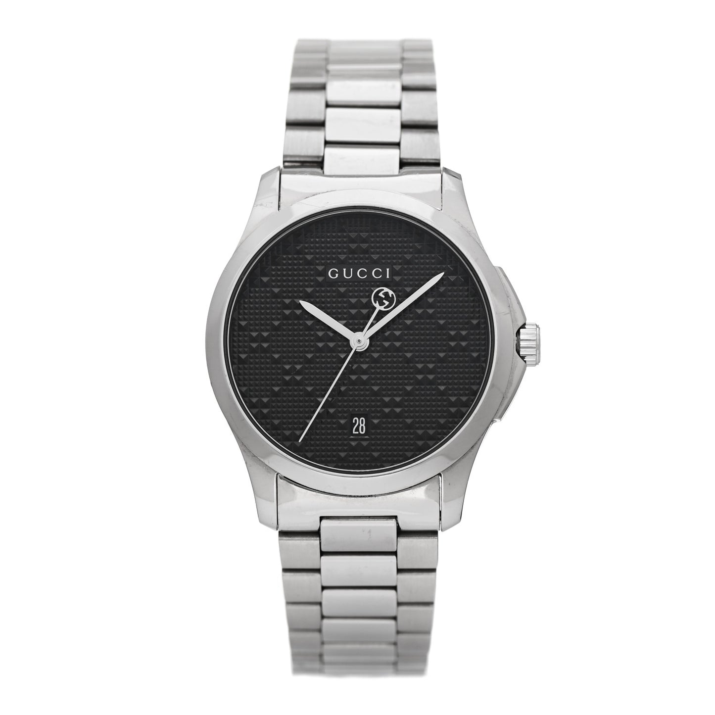 Stainless Steel 38mm G-Timeless Diamante Quartz Watch Black