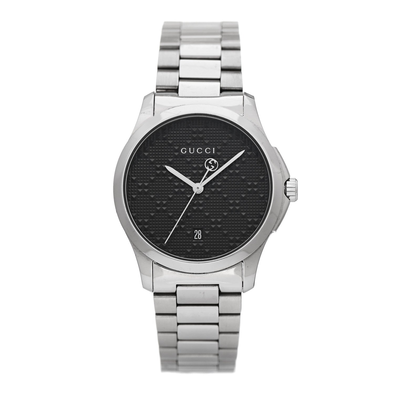 Gucci Stainless Steel 38mm G-Timeless Diamante Quartz Watch Black 1 of 4