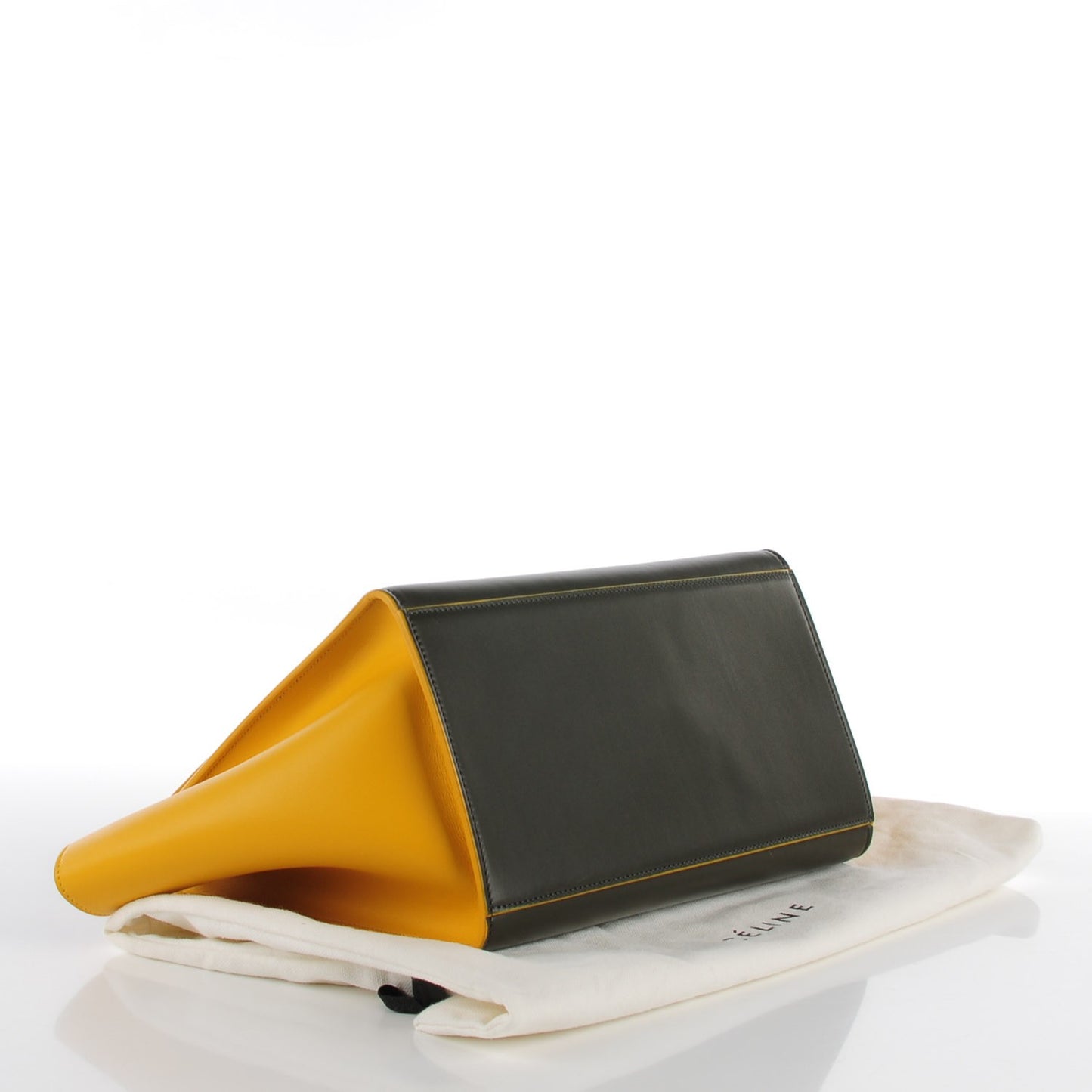 Smooth Calfskin Small Tri-Color Trapeze Yellow