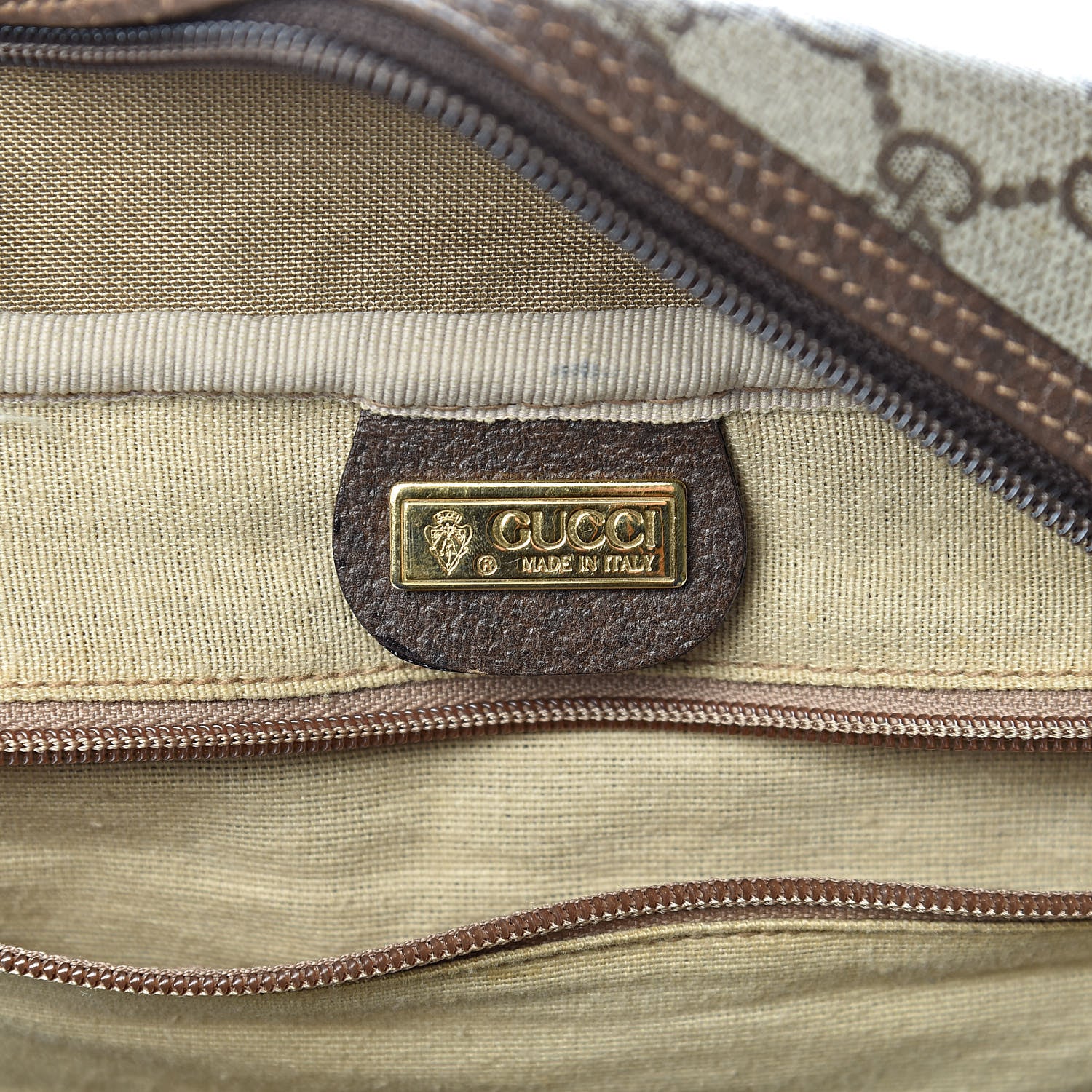Gucci Coated Canvas Monogram Suitcase Luggage Brown 6 of 11