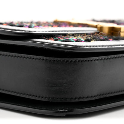 Saint Laurent Tweed Calfskin Small Solferino Satchel Black Multicolor 9 of 11