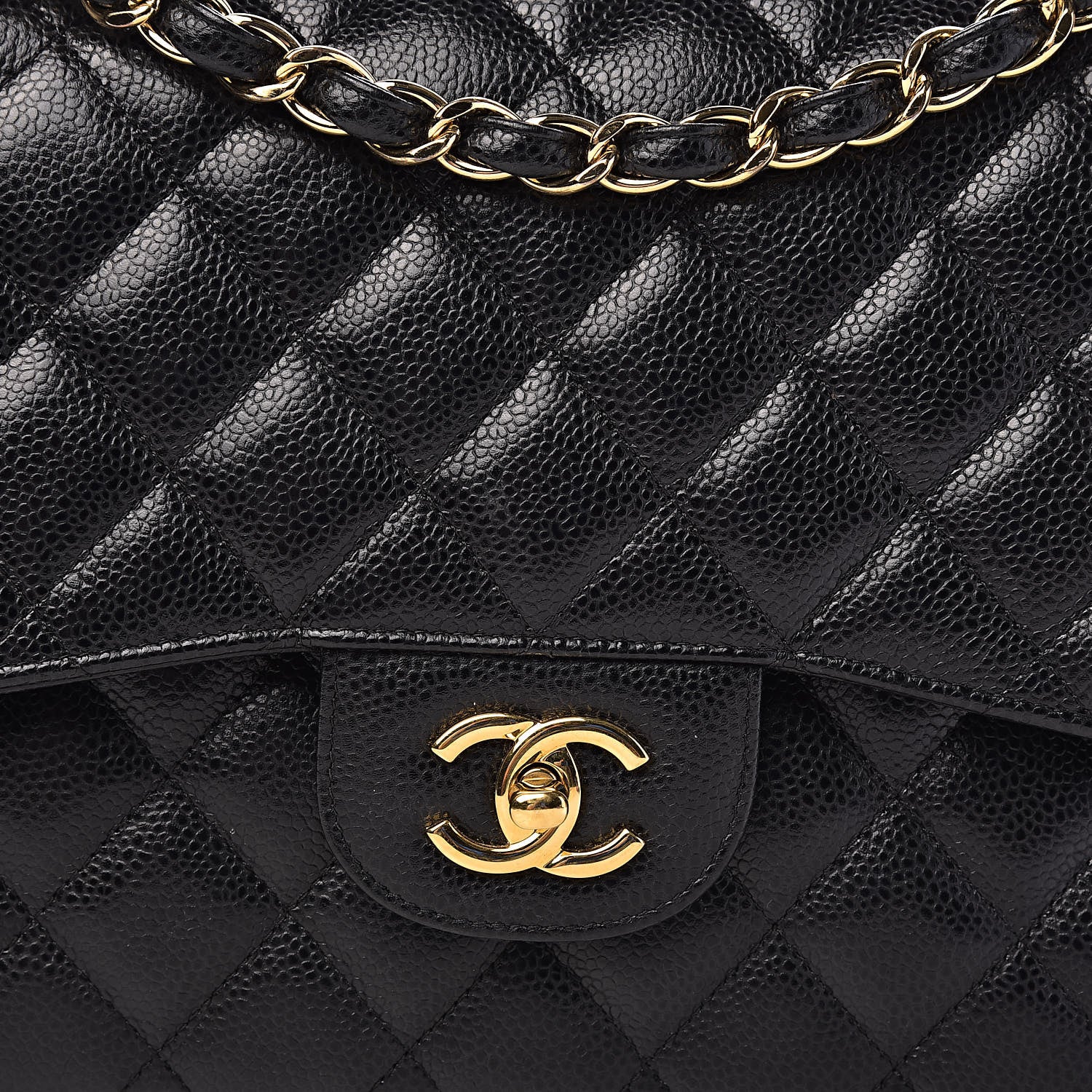 Chanel Caviar Quilted Jumbo Double Flap Black 13 of 13