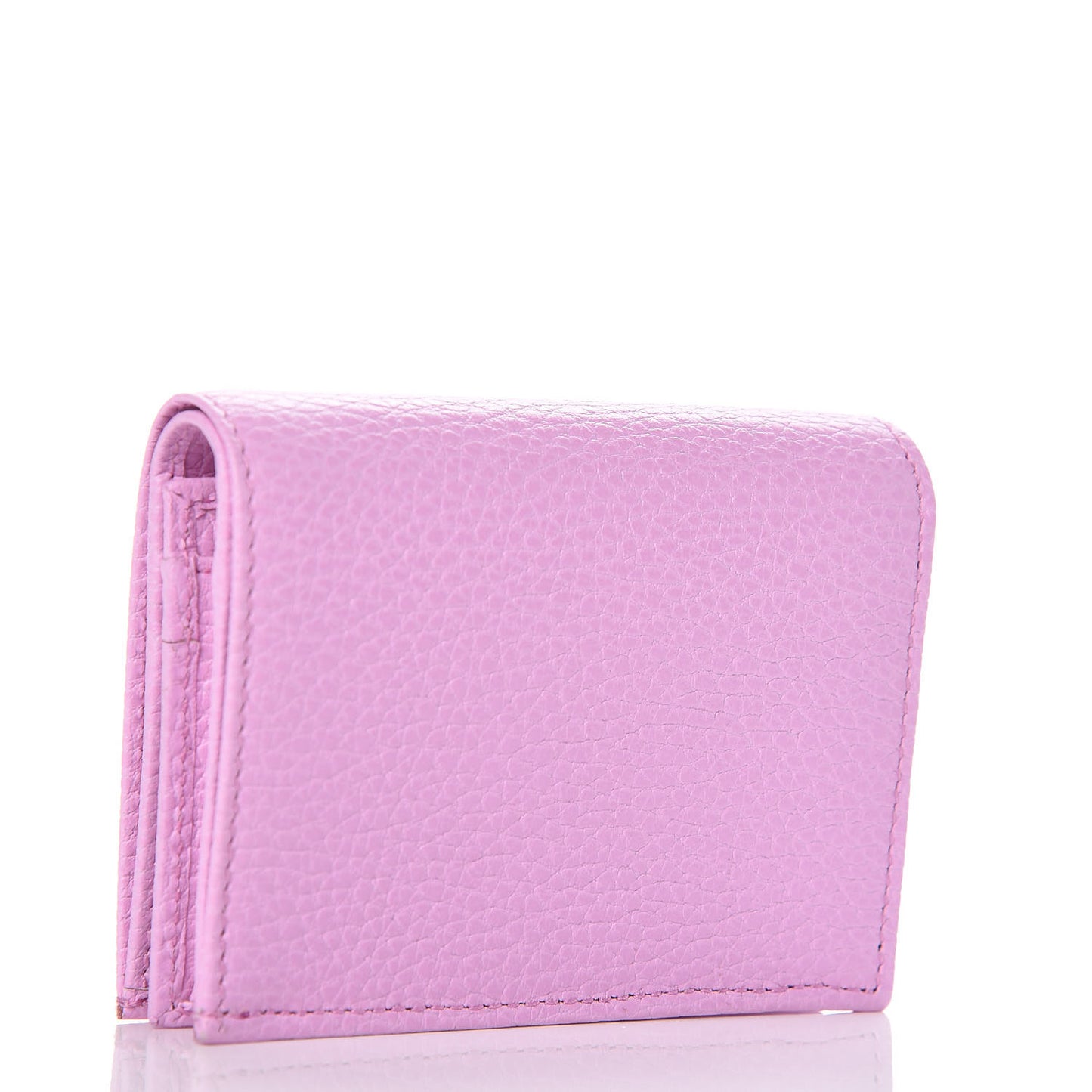 Dollar Calfskin Bosco Card Case Wallet Malva