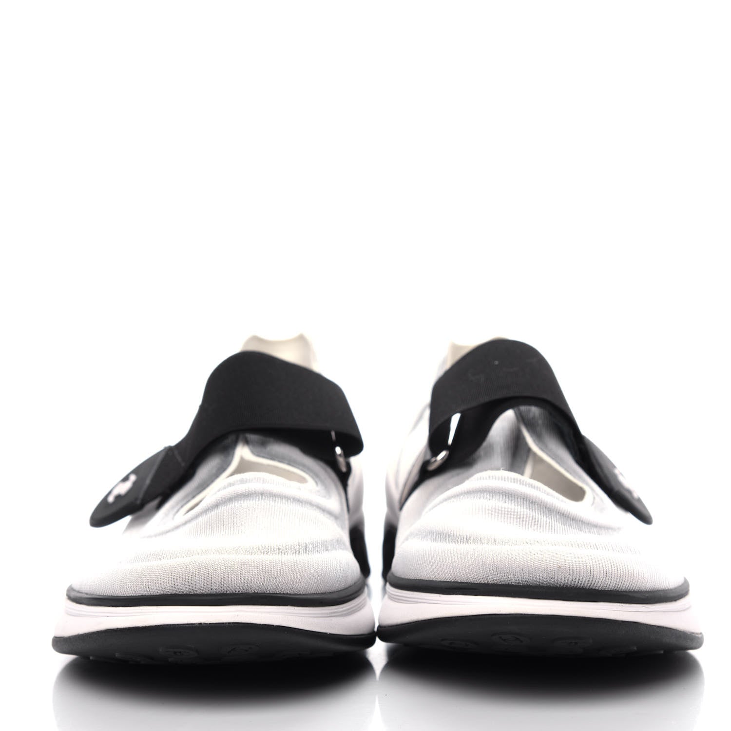 Chanel Mesh Lycra CC Sneakers 38.5 Black 2 of 10