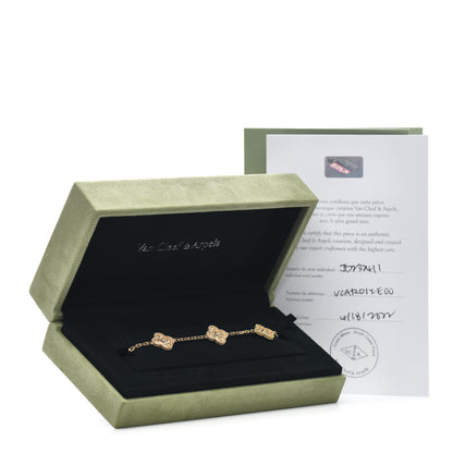 Van Cleef & Arpels 18K Yellow Gold 5 Motifs Vintage Alhambra Bracelet 4 of 4