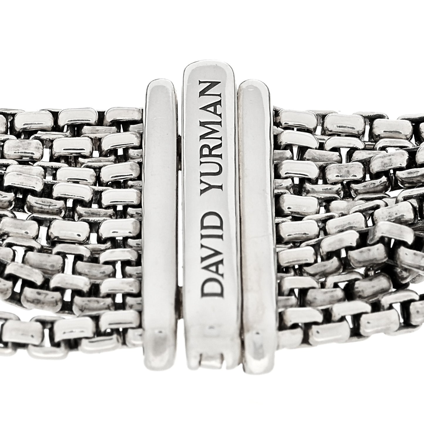 Sterling Silver Eight-Row Box Chain Bracelet