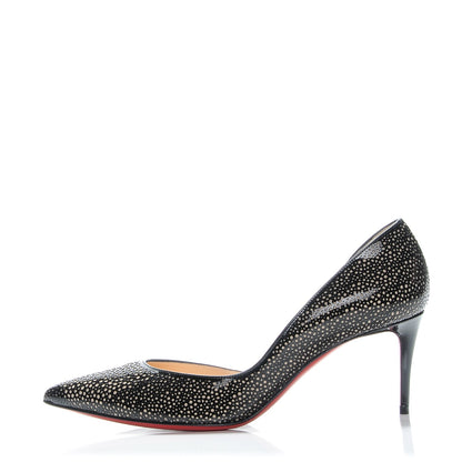 Christian Louboutin Patent Galupump 70 Pumps 35.5 Black Nude 1 of 6