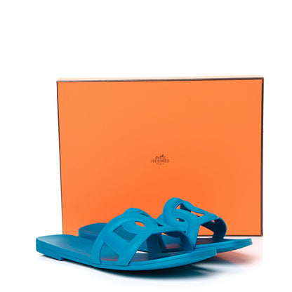 Hermes Rubber Aloha Sandals 41 Bleu Vif 8 of 8
