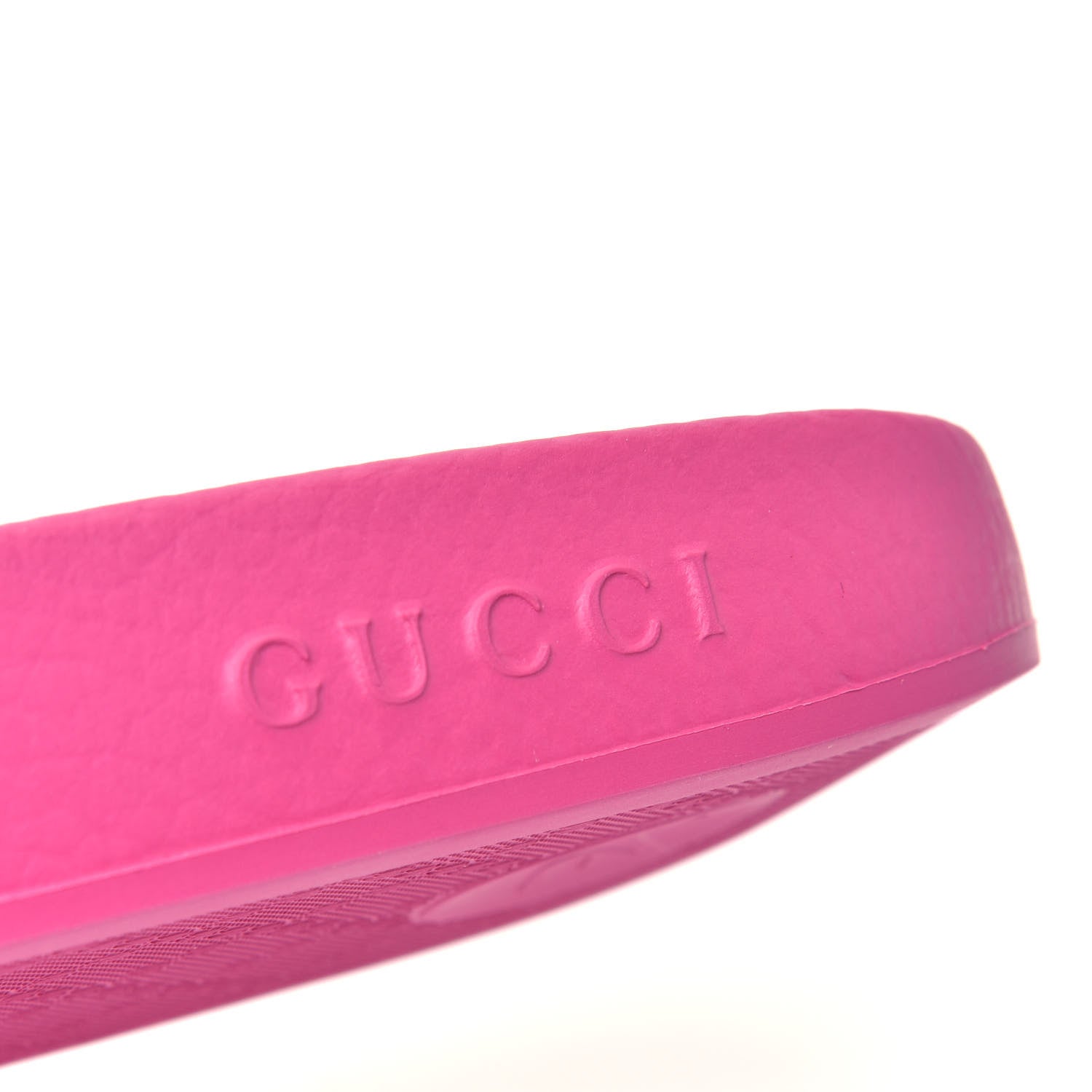 Gucci Rubber Womens Logo Slide Sandals 40 Fuchsia 9 of 9