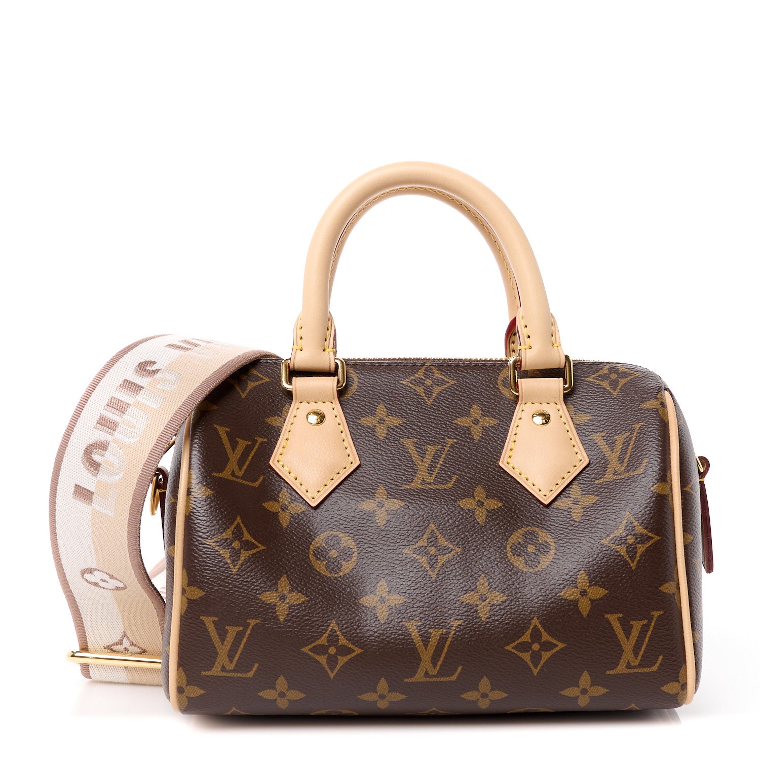 Louis Vuitton Monogram Speedy Bandouliere 20 Beige 1 of 11