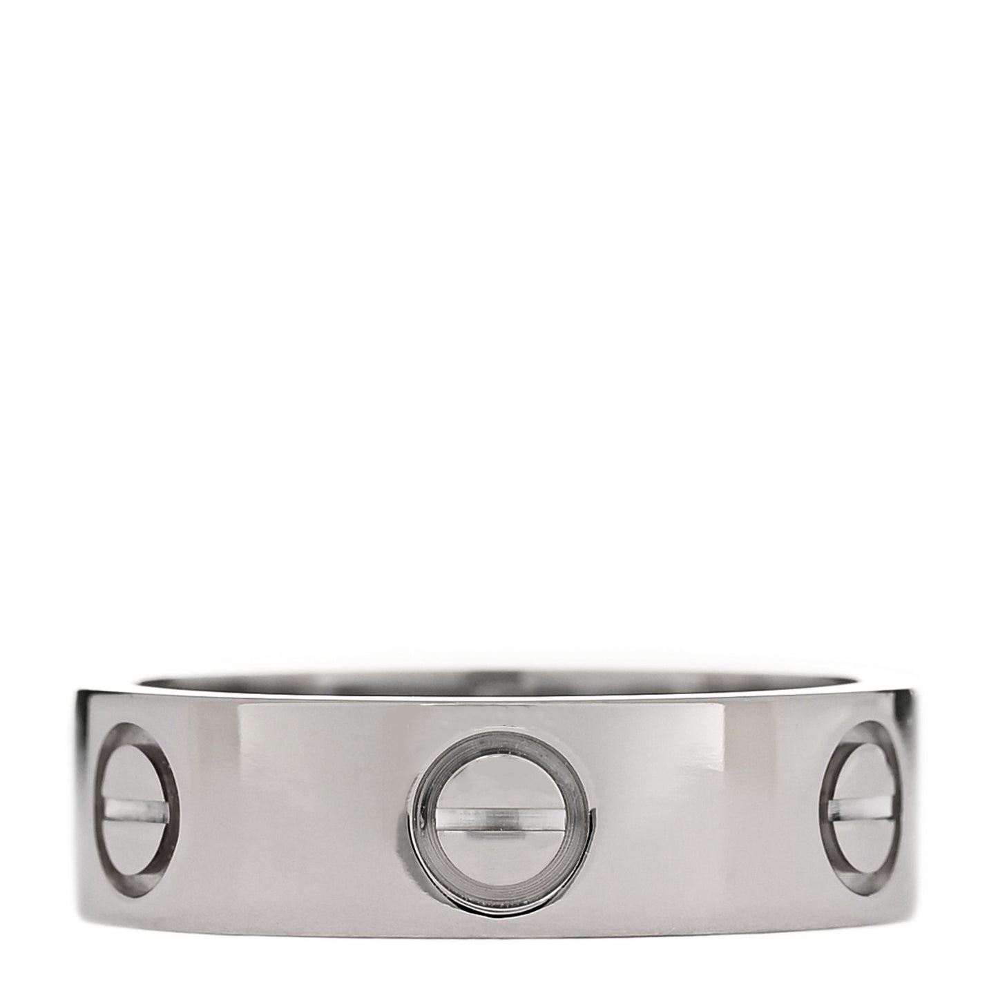 18K White Gold 5.5mm LOVE Ring 53 6.5