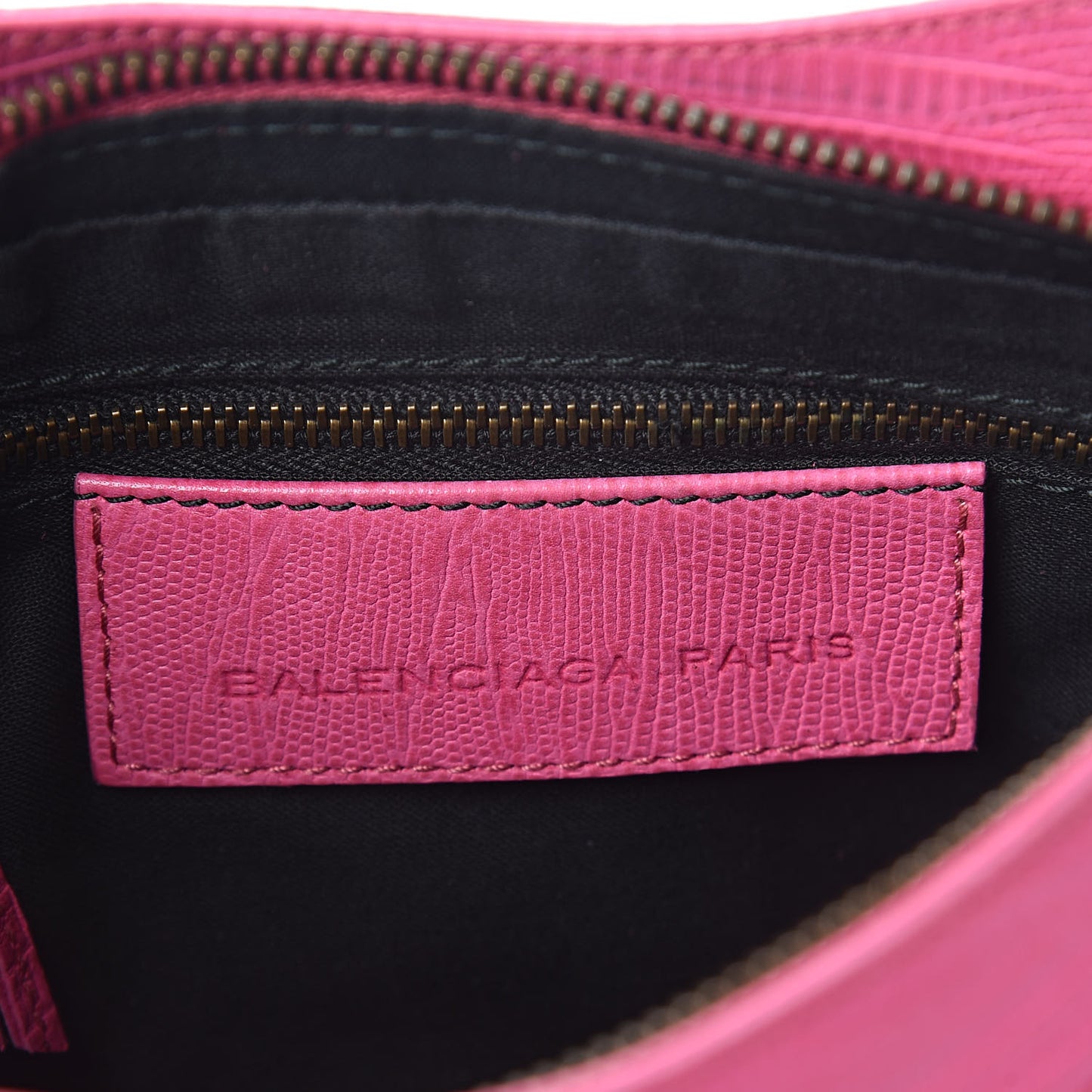 Agneau Lizard Embossed Hip Pink