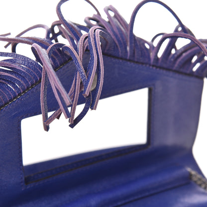 Proenza Schouler Lambskin Fringe PS1 Large Chain Wallet Cobalt Blue 6 of 11