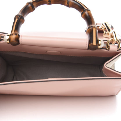 Gucci Nappa Bamboo Web Mini Nymphaea Top Handle Bag Perfect Pink Mystic White 5 of 13