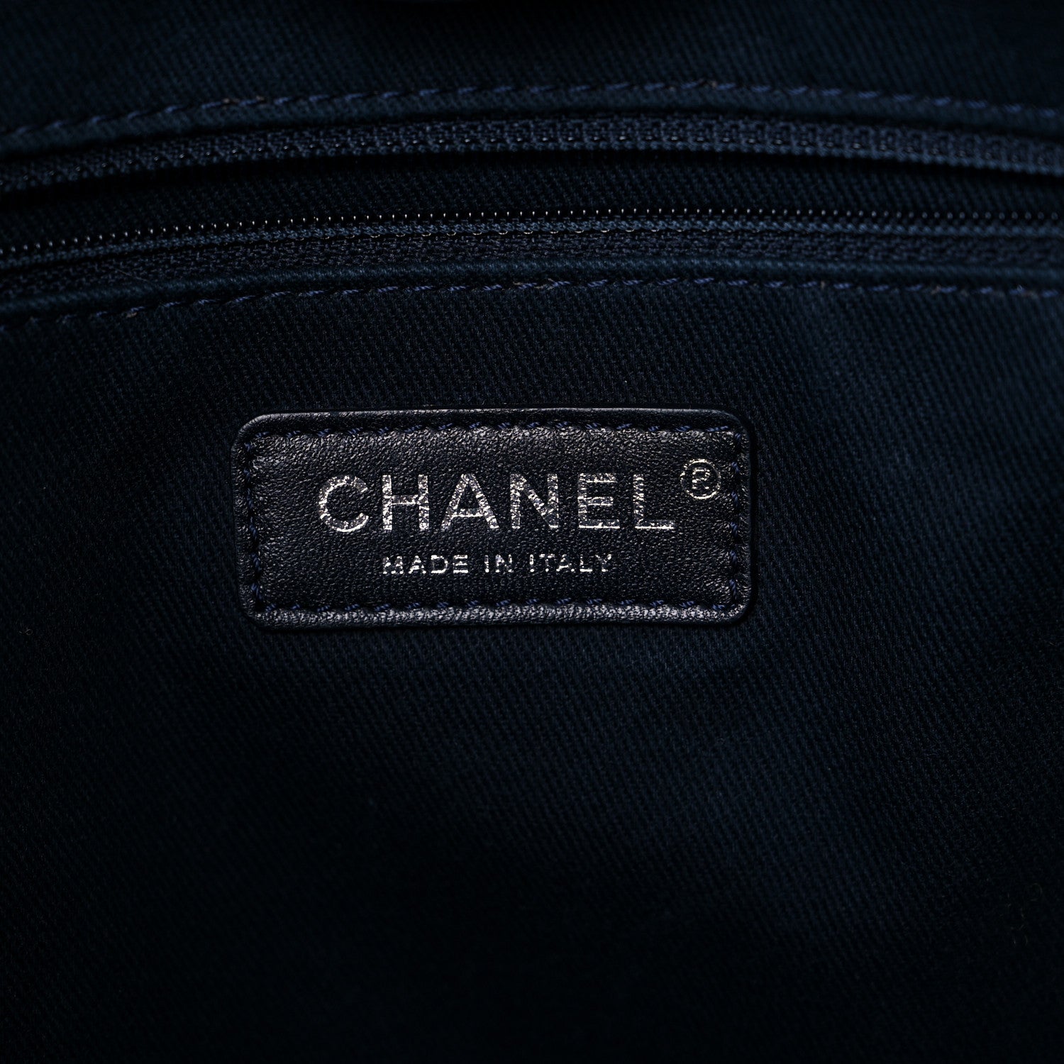 Chanel Denim Small Deauville Tote Dark Blue 6 of 14