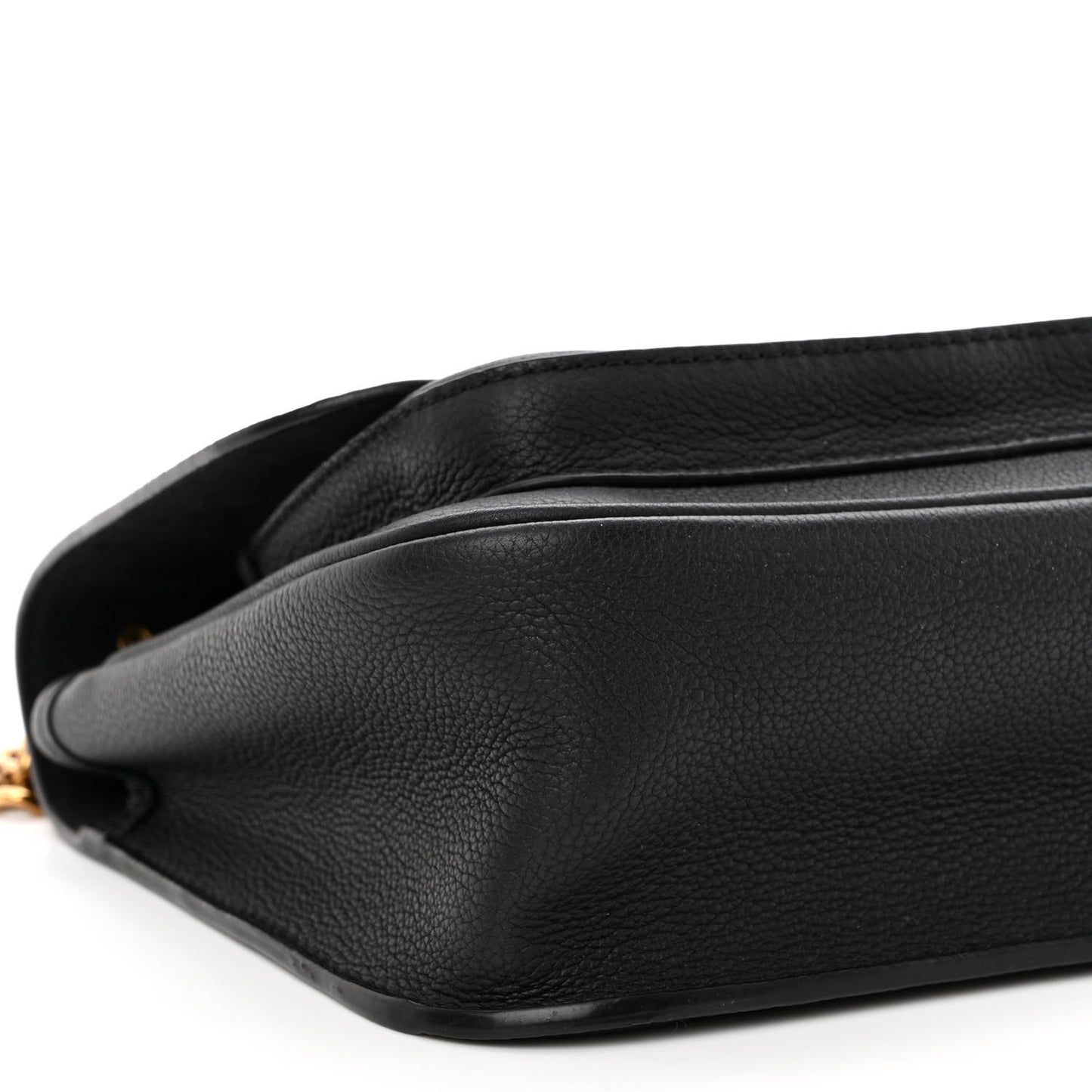 Grained Calfskin Lockme Chain Bag PM Black