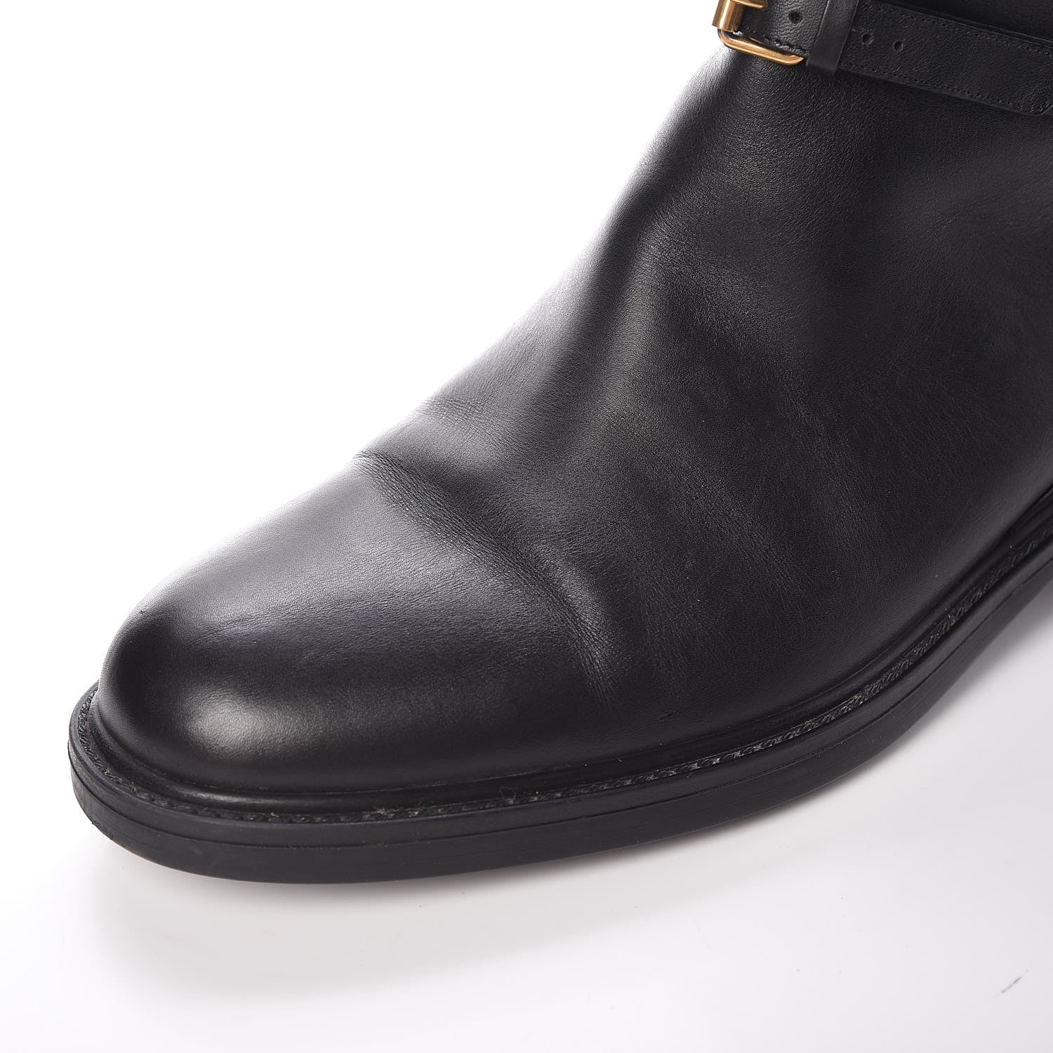 Gucci Calfskin Tess Horsebit Ankle Boots 42 Black 13 of 15