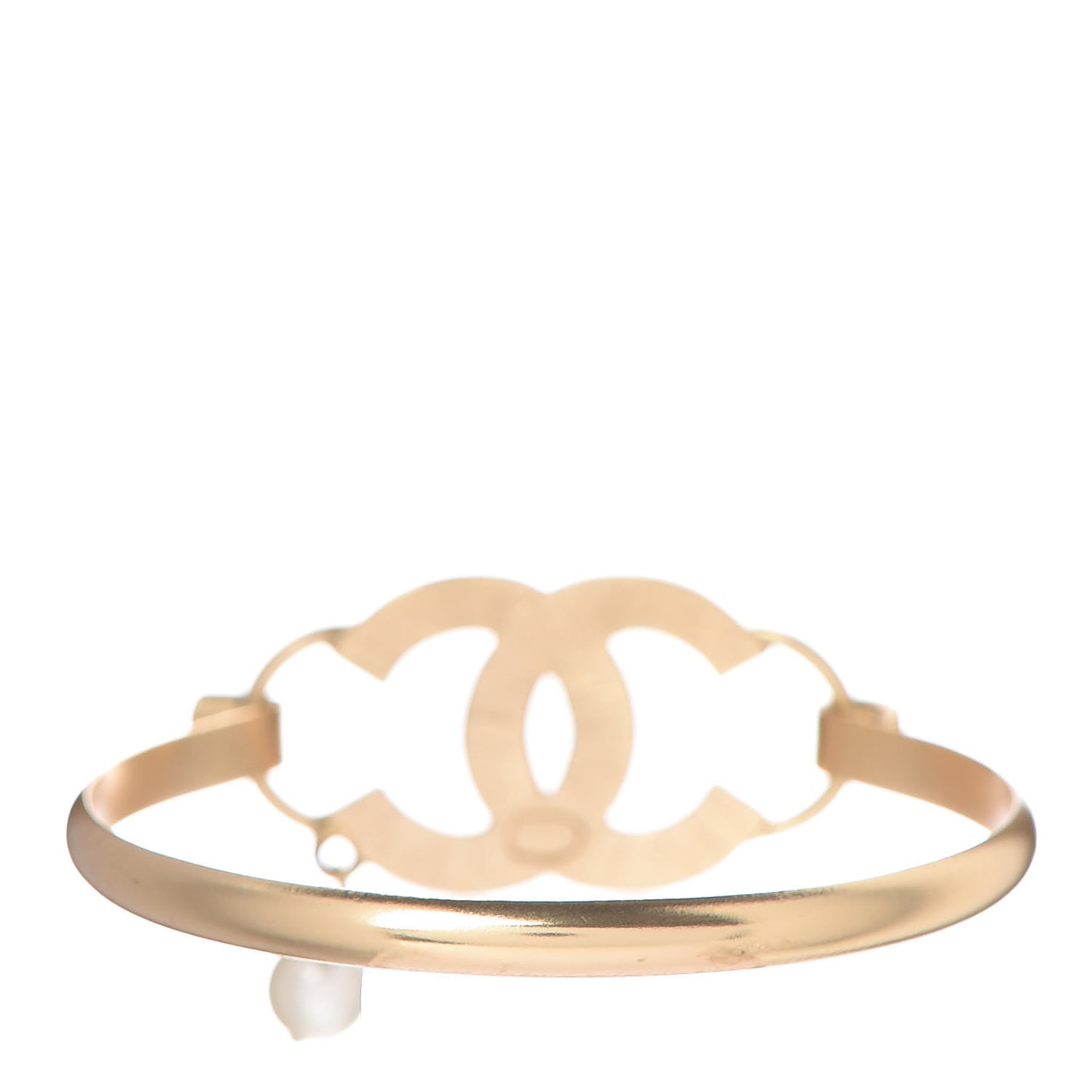 Pearl Crystal CC Bangle Gold