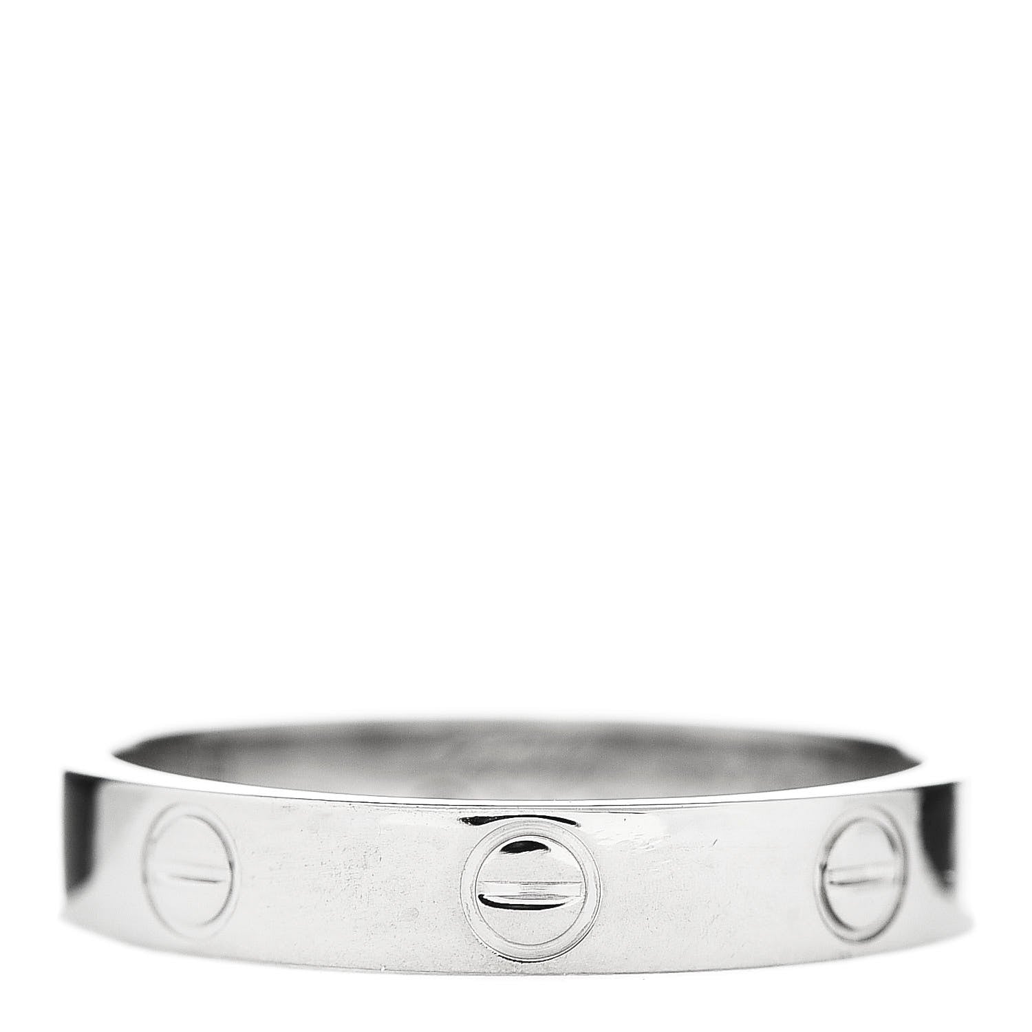 Cartier 18K White Gold 3.5mm LOVE Wedding Band Ring 55 7.25 1 of 5