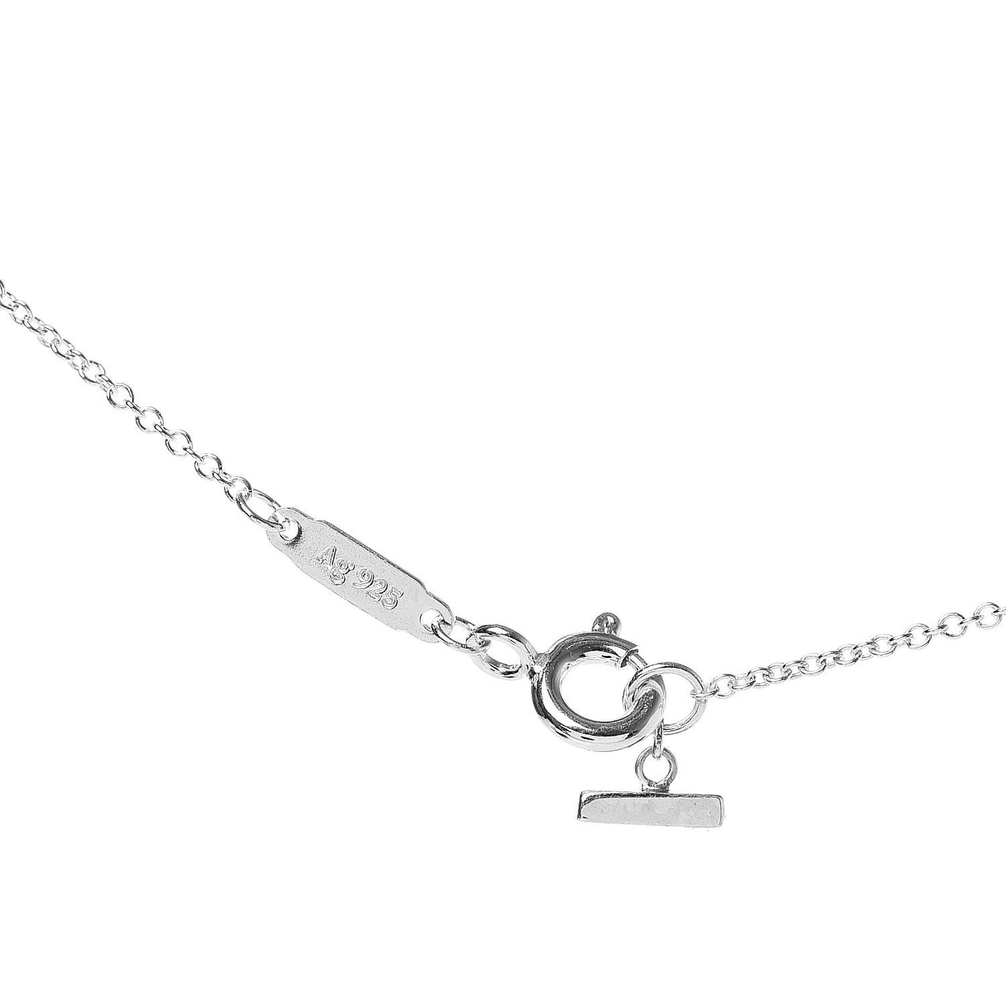 Sterling Silver Small T Smile Pendant Necklace