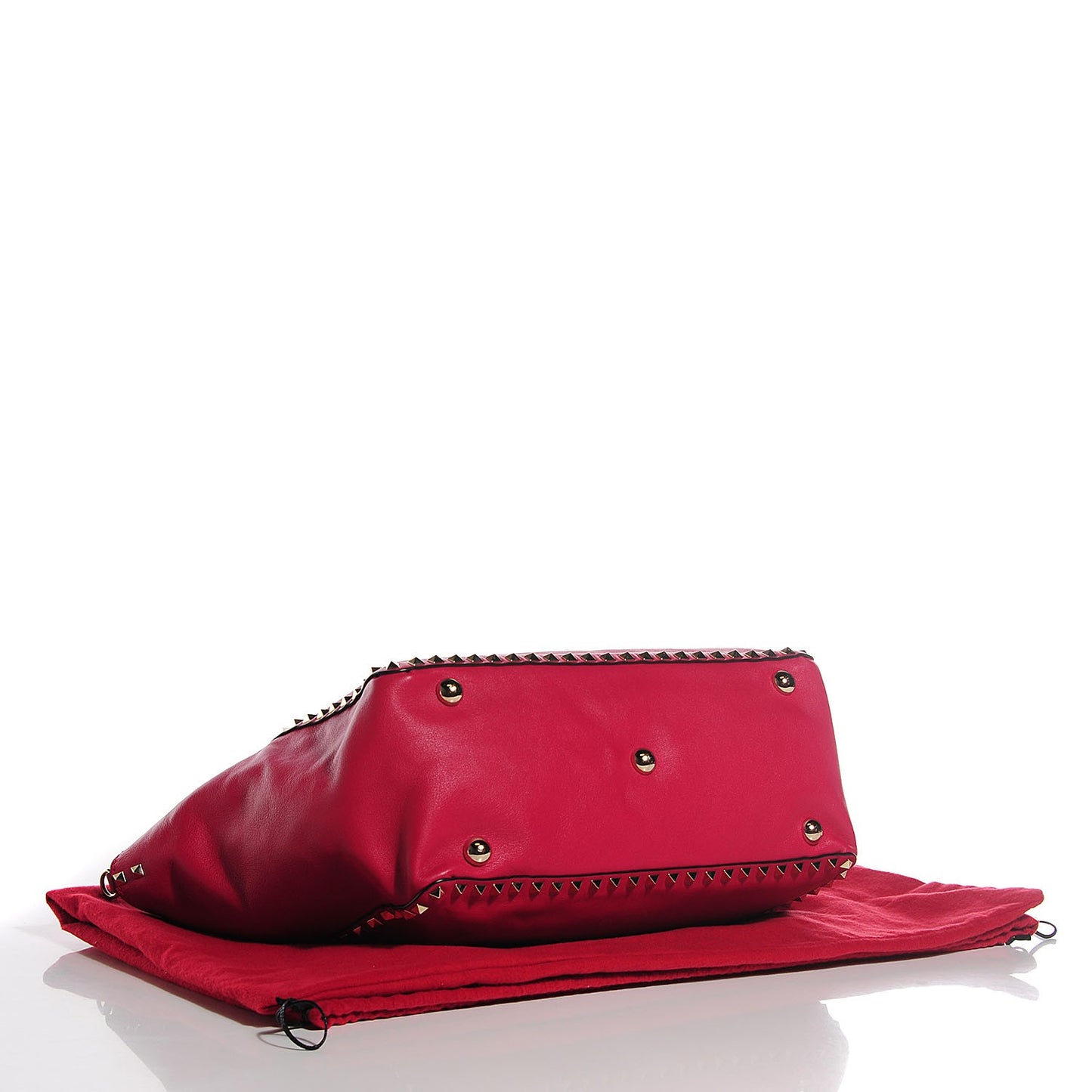 Vitello Medium Rockstud Tote Cyclamin