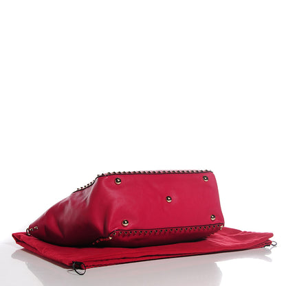 Valentino Garavani Vitello Medium Rockstud Tote Cyclamin 4 of 8