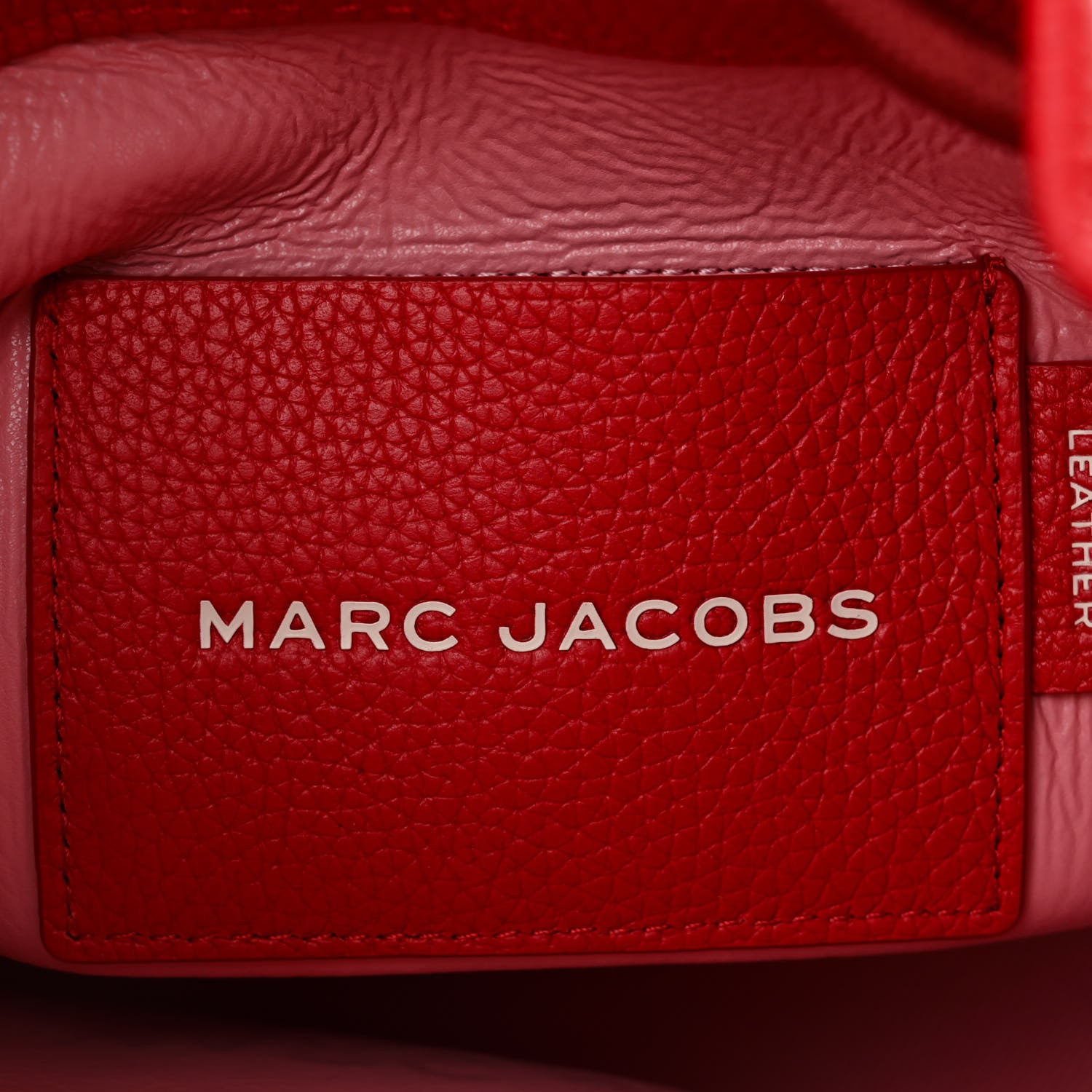 Marc Jacobs Grained Calfskin The Mini Bucket Bag True Red 6 of 12
