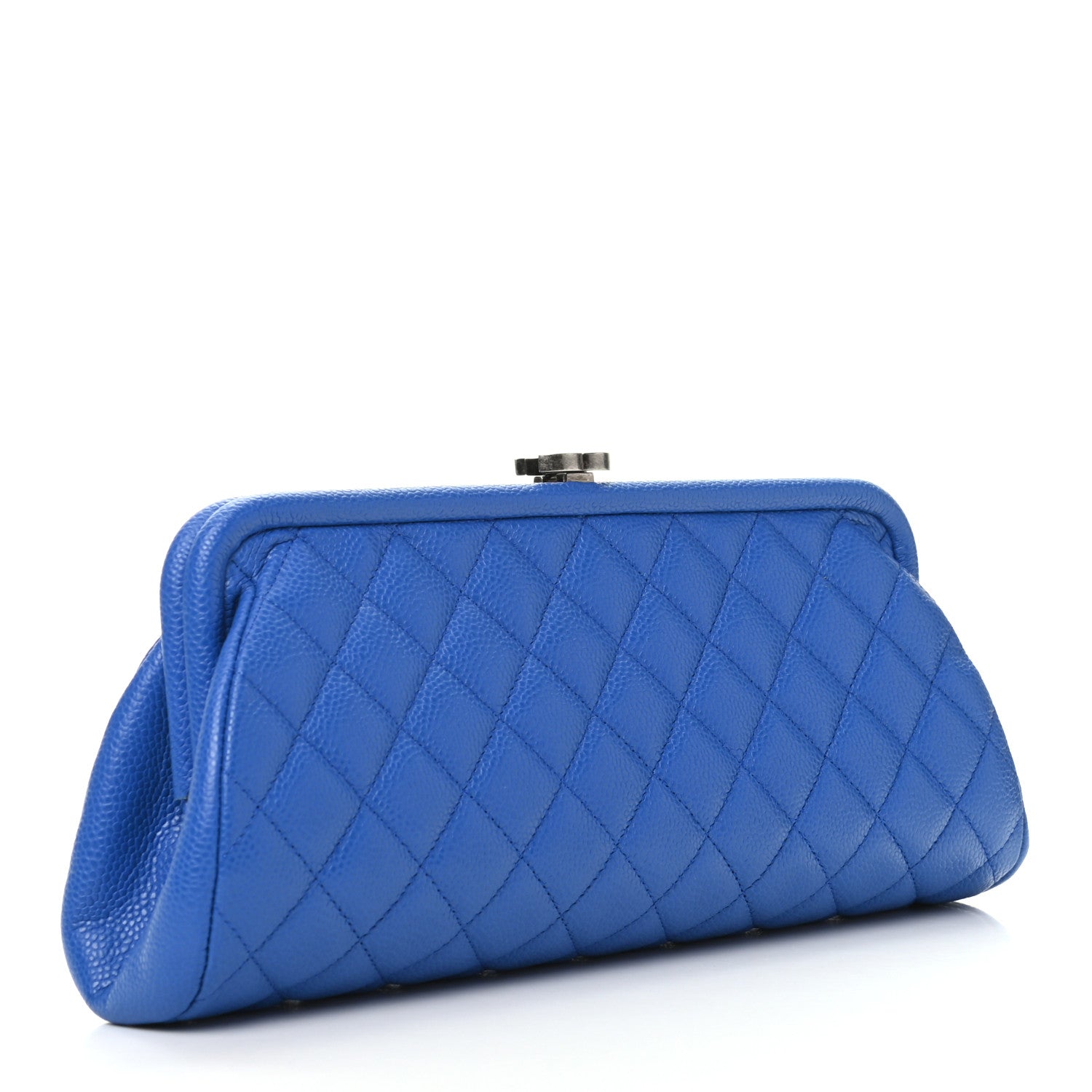 Chanel Caviar Quilted Timeless Clutch Blue 3 of 8