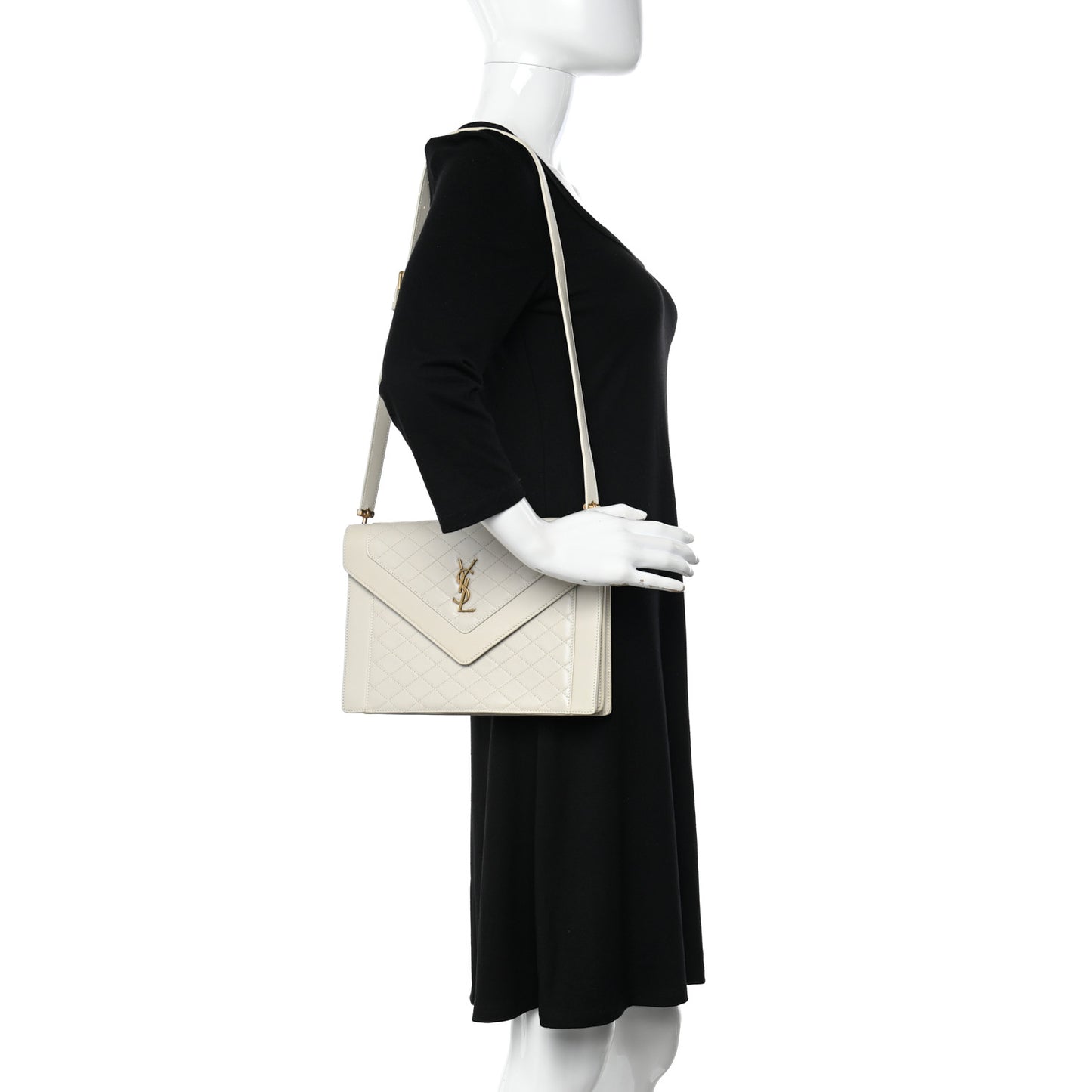 Lambskin Quilted Mini Gaby Satchel Crema Soft