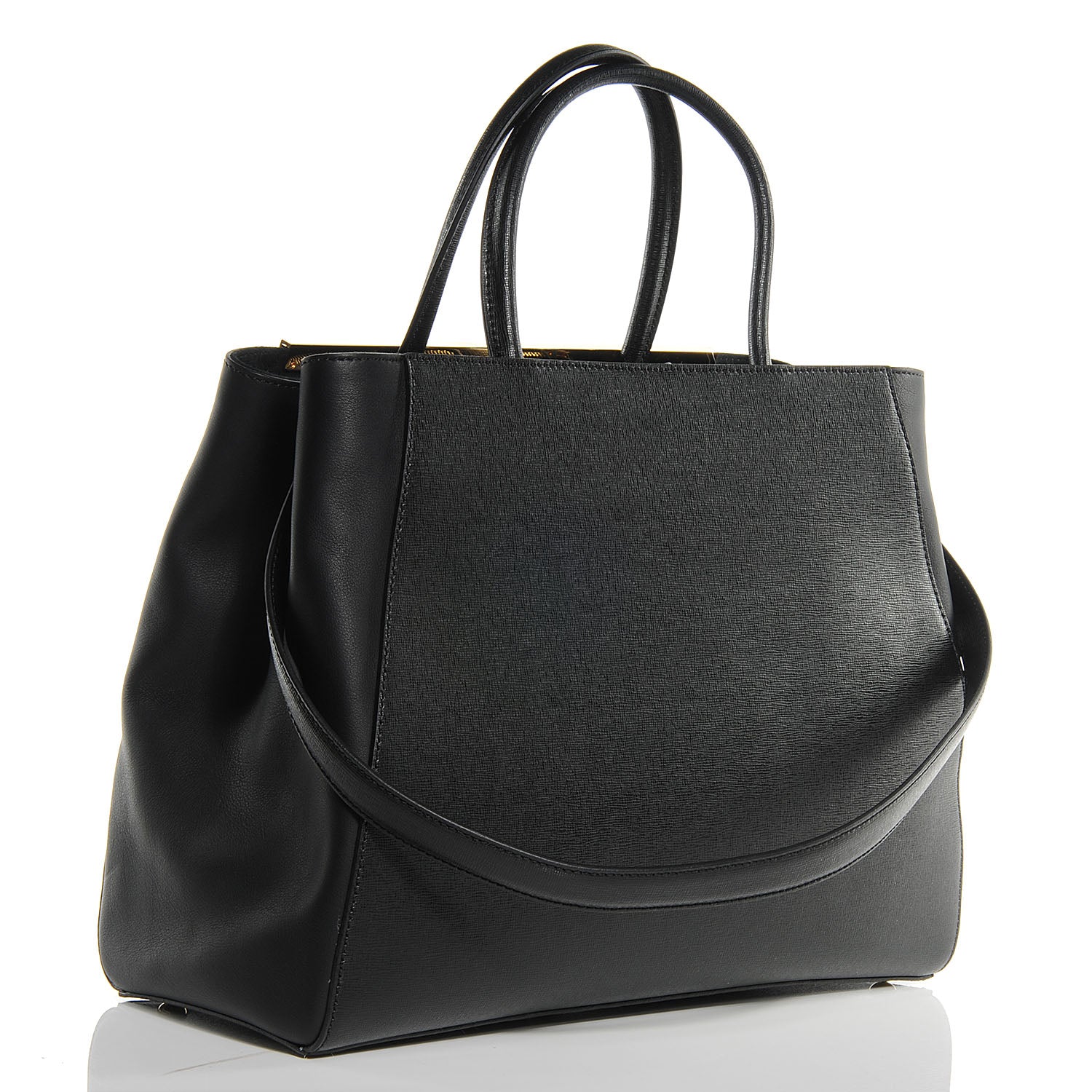 Fendi Vitello Elite Regular 2Jours Tote Black 3 of 7